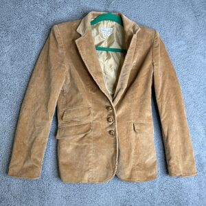 Vintage Barbara Lee Corduroy Blazer Coat Juniors Size 7 Camel Tan 1970’s Jacket
